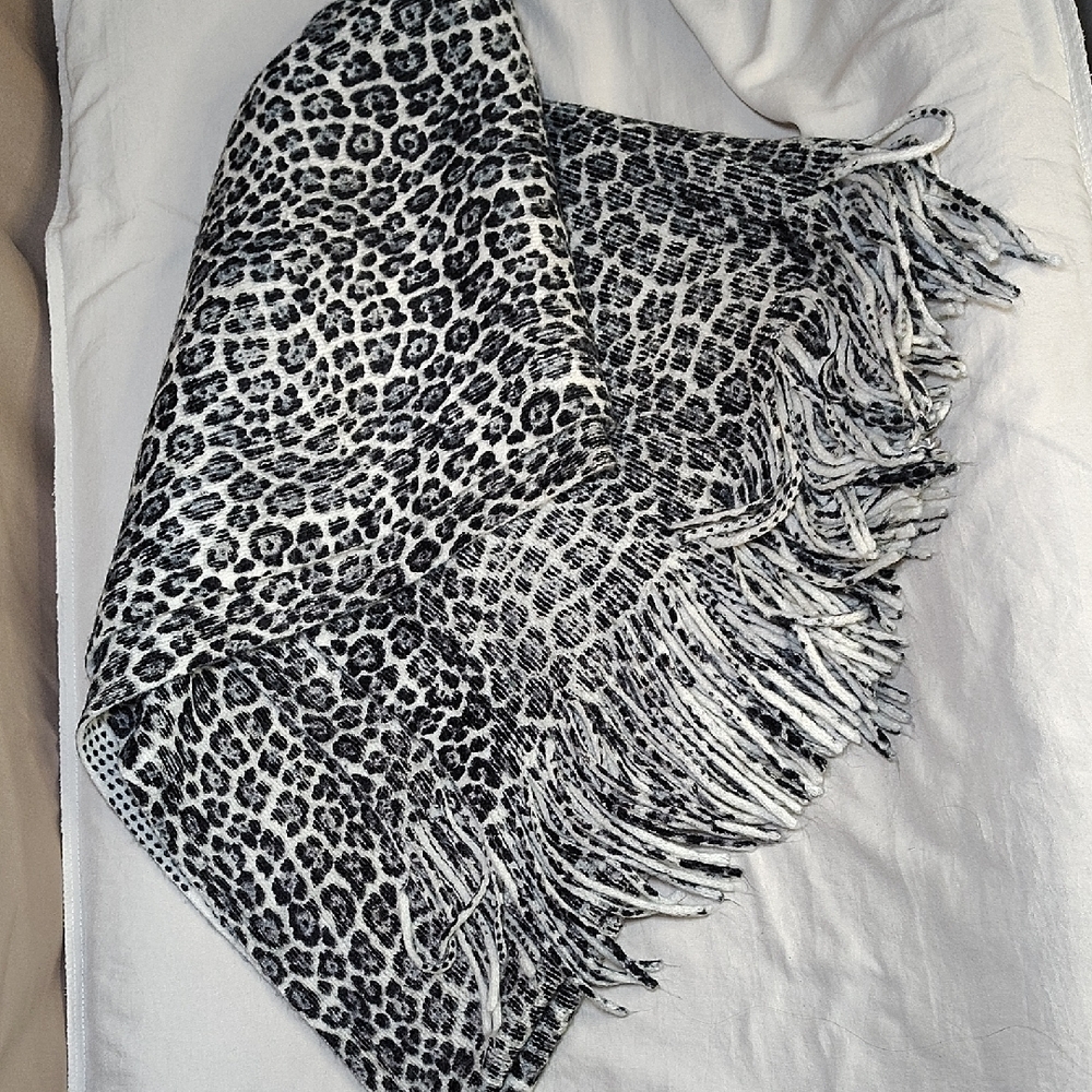 Michael Kors Monochrome Animal Print Scarf